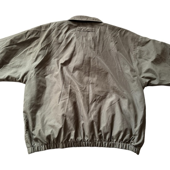 Men Haggar Golf Bomber Style Jacket Brown Made In Egypt Size Large - Picture 4 of 5